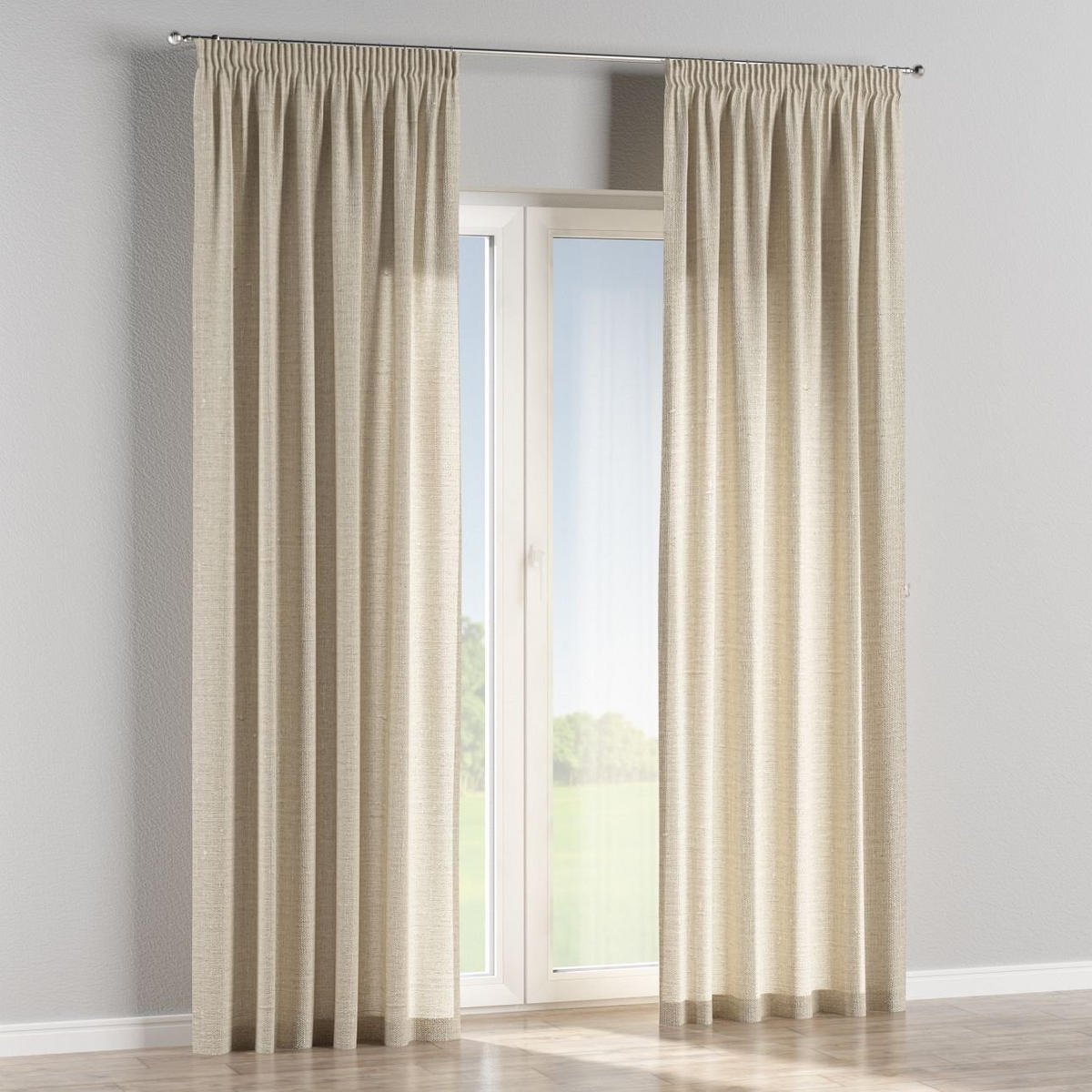 VORHANG Leinen natur, 130x100 cm - Beige, Textil (130/100cm) - Dekoria