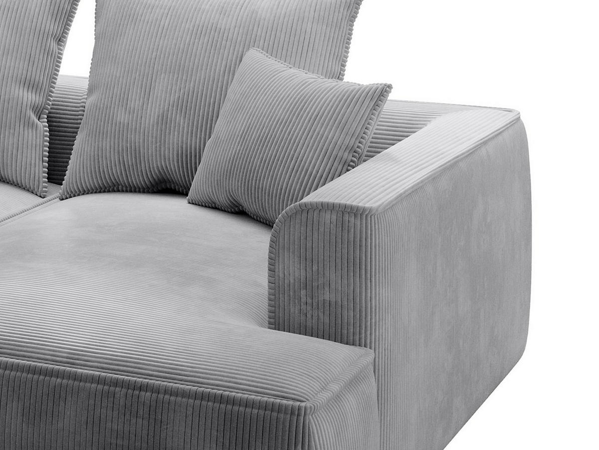 SOFA - 3 Personen - samt - hellgrau Pineta - Hellgrau, Textil (230/67/180cm) - Vente-Unique