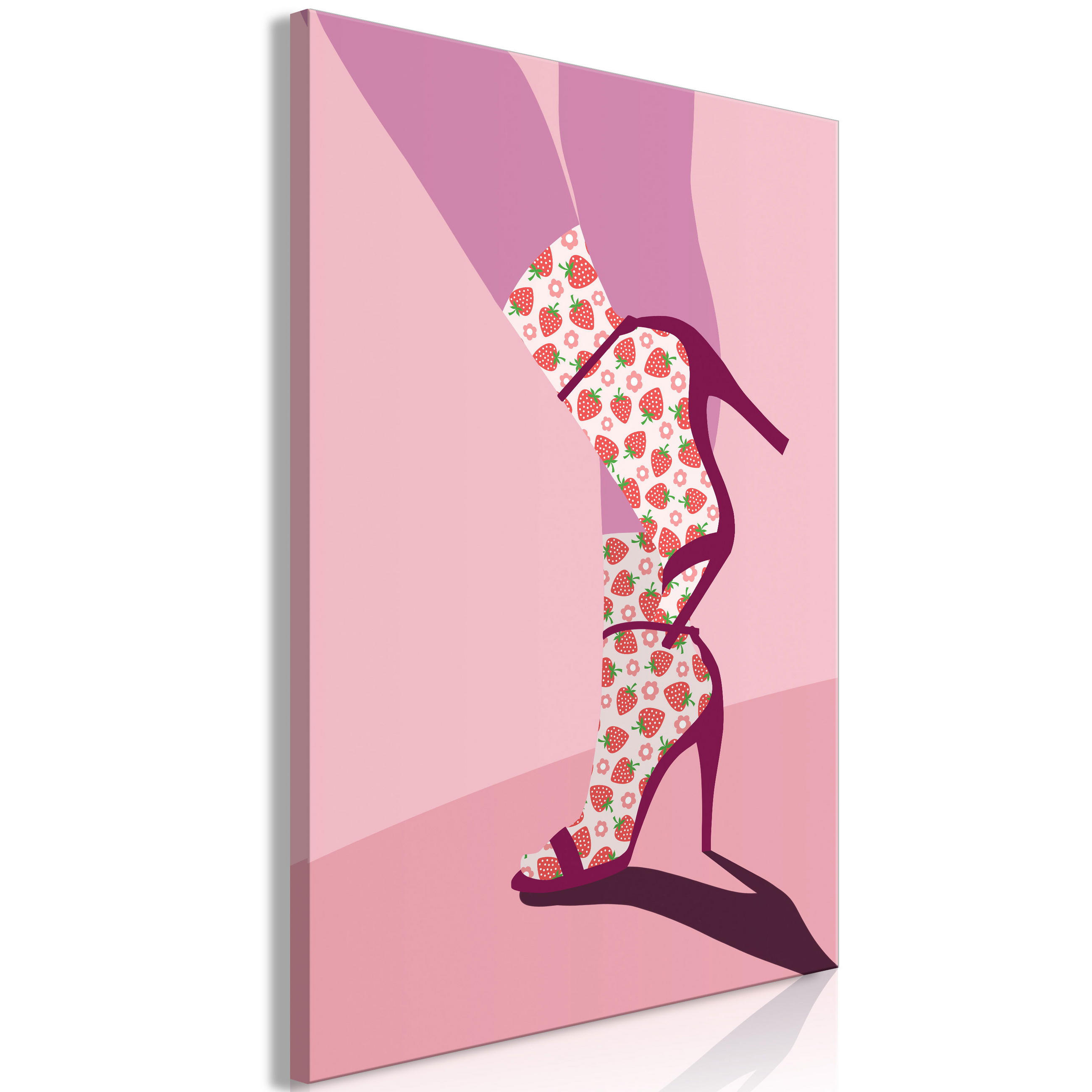 KUNSTDRUCK Rosa 80/120 cm - Pink/Lila, Textil (80/120cm) - KUNSTLOFT