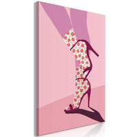 KUNSTDRUCK Rosa 80/120 cm - Pink/Lila, Textil (80/120cm) - KUNSTLOFT