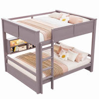 ETAGENBETT 160/200 mit Stauraumschränken und Schutzgeländer in Braun - Braun, Holzwerkstoff (160/200cm) - EVRYAE