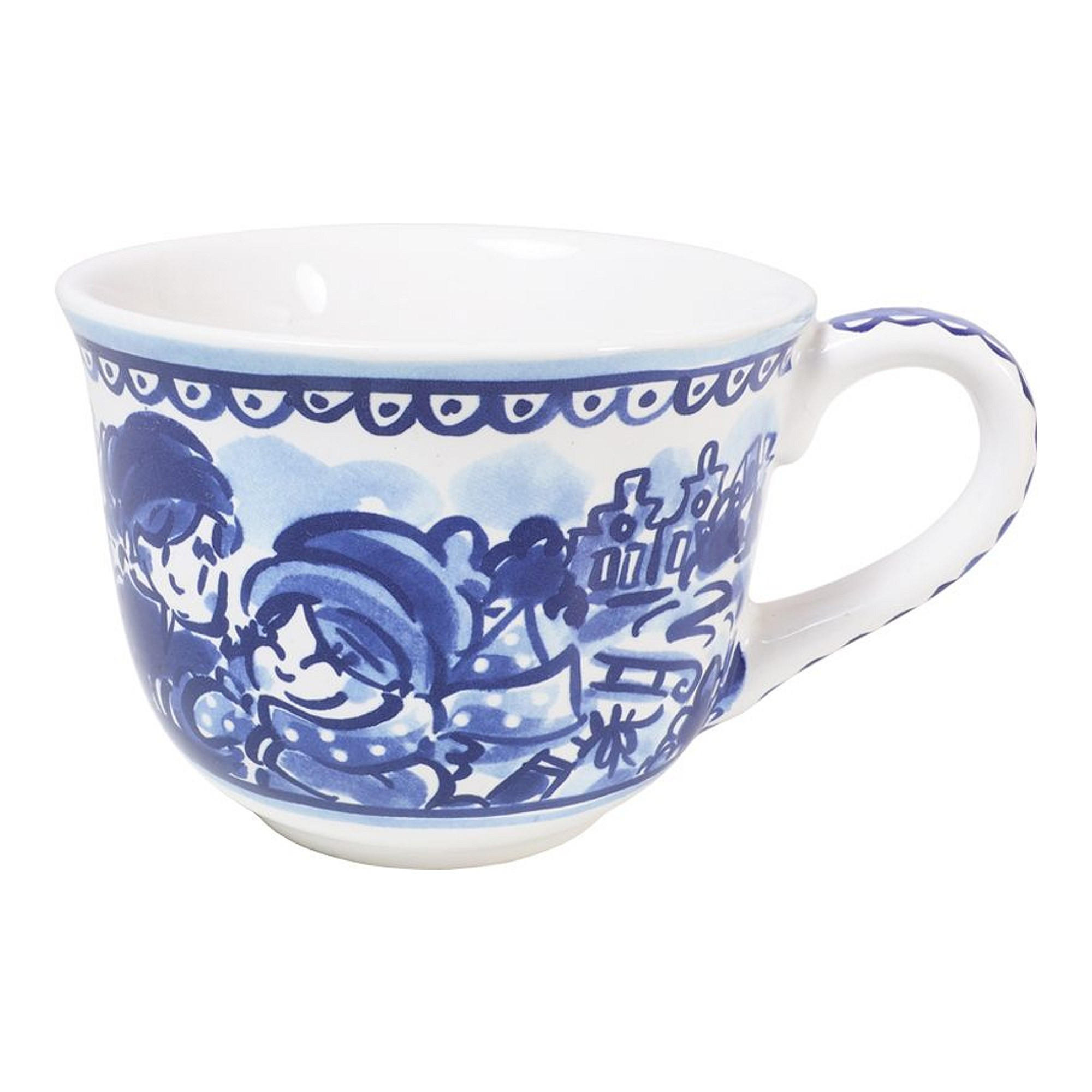 SUPPENSCHALE Winter in Blau - 14cm - Blau, Keramik (16.2cm) - Blond Amsterdam