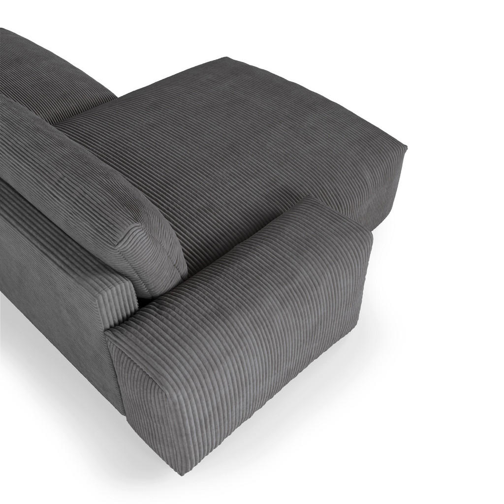 Thumbnail - Sia Home Ecksofa, Anthrazit, Textil, 4-Sitzer, L-Form, Ottomane links,Rechteckig, 310x174 cm, Wohnzimmer, Sofas & Couche...
