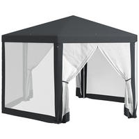 PAVILLON Polyester Metall Dunkelgrau - Dunkelgrau, Kunststoff/Metall (341.2/250/394cm) - Outsunny