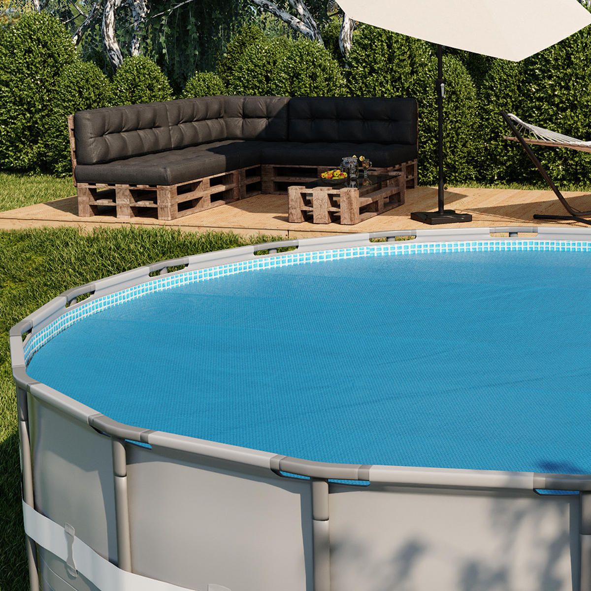 SOLARFOLIE Blau 457 cm - Dunkelblau, Kunststoff (457/457cm) - OK-Living