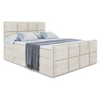 BOXSPRINGBETT NOVA-Z KING - 140 x 200 - H3/H4 - Ecru - Ecru, Holzwerkstoff (140/200cm) - ALTDECOR