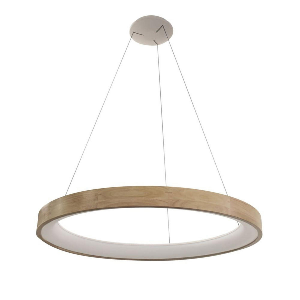 PENDELLEUCHTE 'Mad L1' - Beige, Holz (92/92/150cm) - KUNSTLOFT