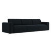 4-SITZER-SOFA Samt Stoff Blau - Blau/Schwarz, Kunststoff/Textil (314/80/103cm) - Makamii