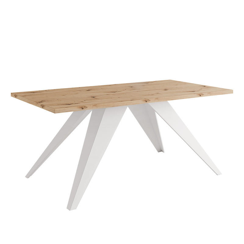 COUCHTISCH AIRA 120/60/48 cm Rechteckig, Weiß/Artisan-Eiche - Weiß/Eiche Artisan, Metall (60/120/48cm) - Idohome