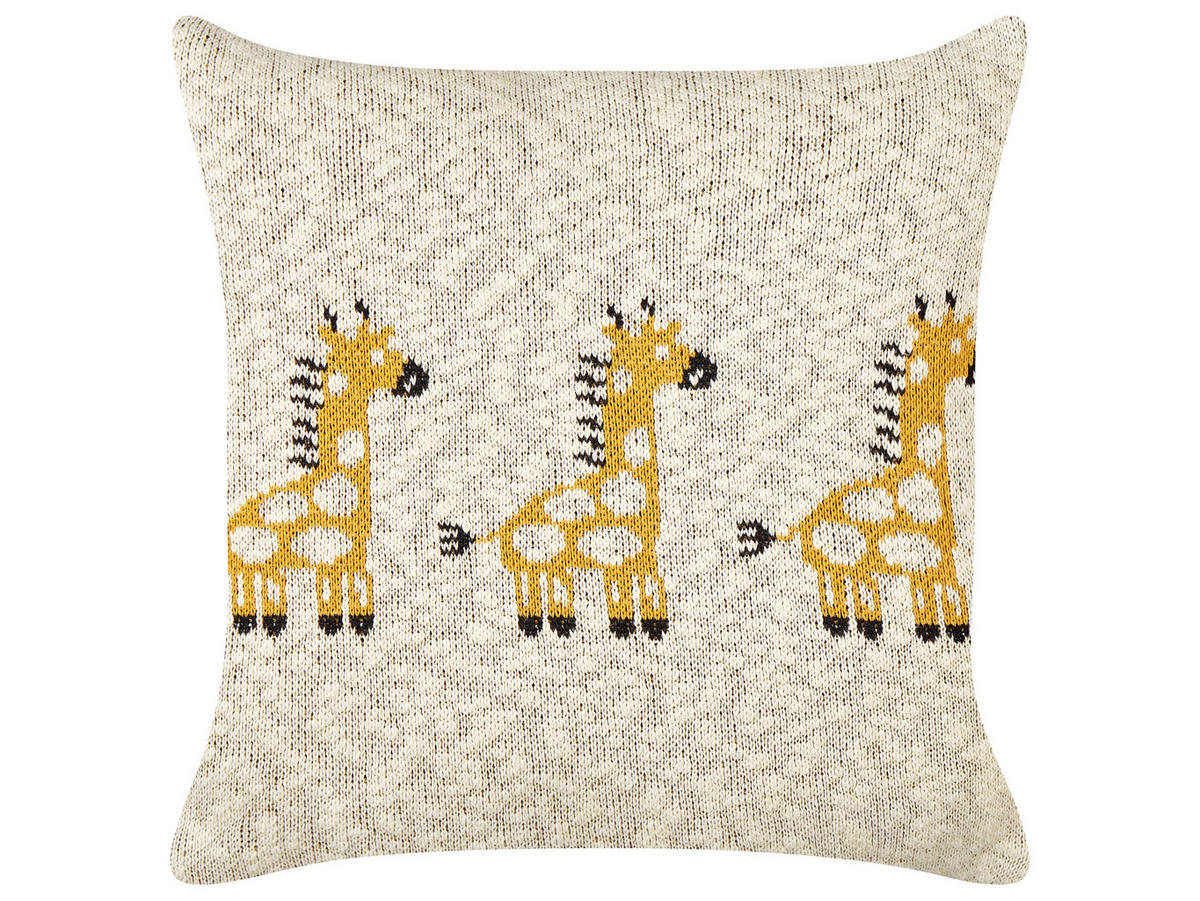 DEKOKISSEN 2er-Set Beige 45/45 cm Chilari - Beige/Gelb, Textil (45/45cm) - Beliani