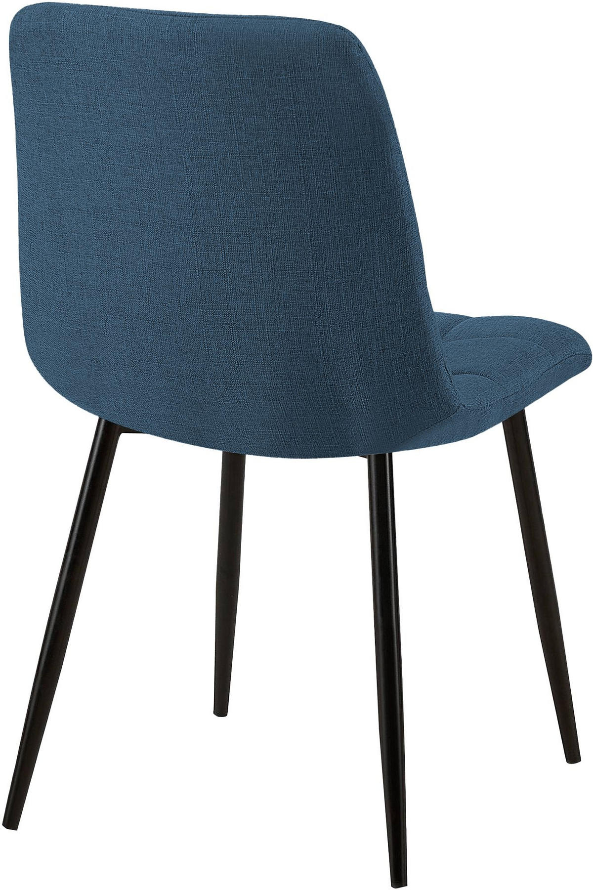 STUHL 2 Stoff Blau - Blau/Schwarz, Textil/Metall (45/84/55cm) - CLP