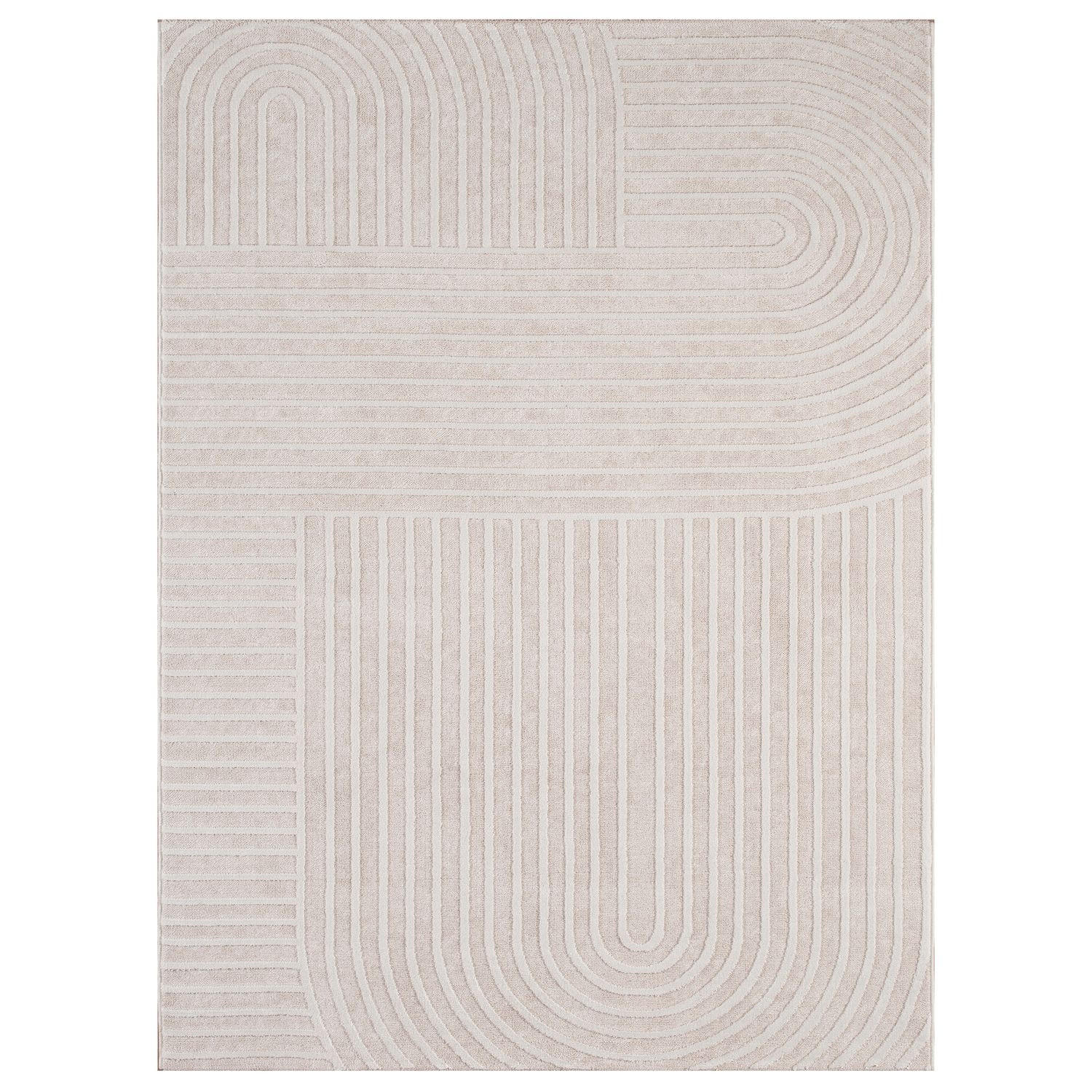 FLACHWEBETEPPICH Boho Creme 160 x 220 cm - Creme, Kunststoff (160/220cm) - TT Home