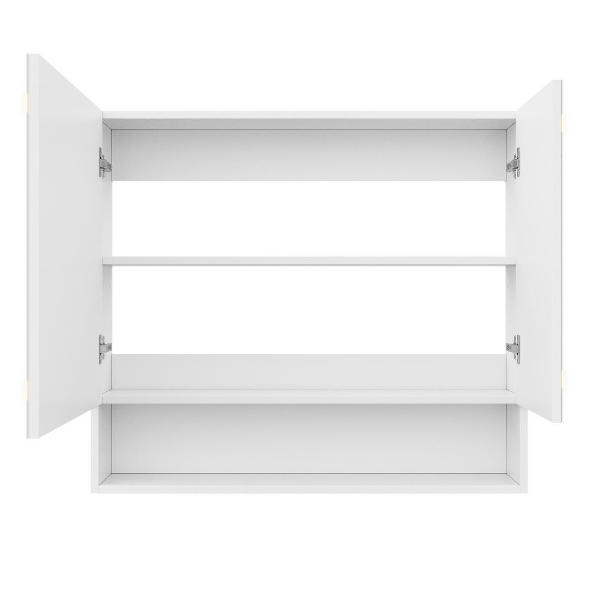 WASCHTISCHKOMBI 80/17/70 cm Weiß mit LED-Beleuchtung und Soft-Close-Funktion - Weiß, Holz/Holzwerkstoff (17/70/80cm) - Oxeza