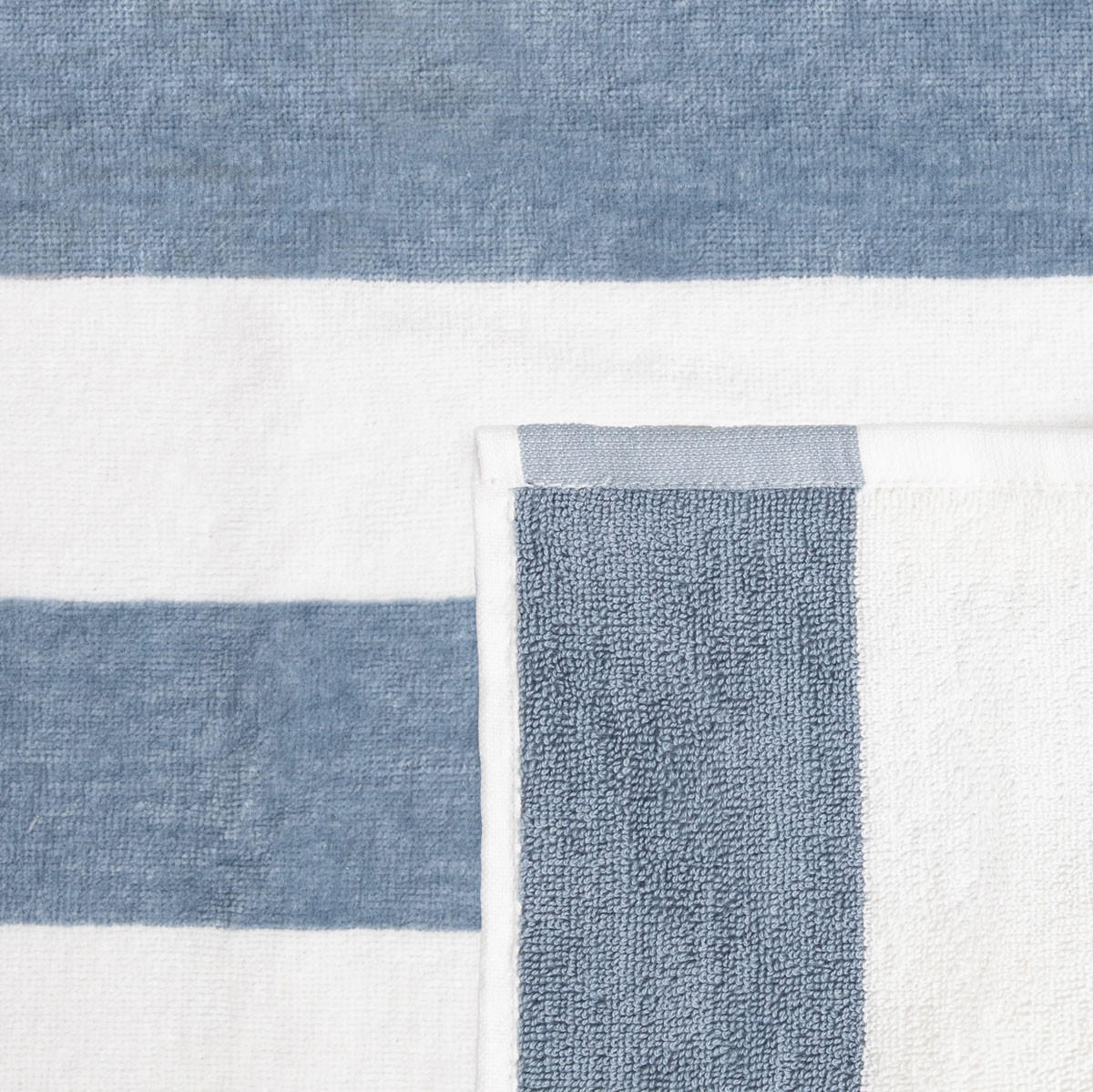 BADETUCH Lawena weiß-blau 70/130 cm - Blau, Textil (70/130cm) - Homla