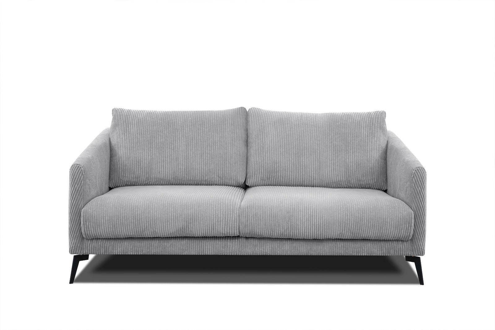SOFA VILT 2,5-Sitzer, hellgrau - Hellgrau/Schwarz, Holzwerkstoff/Kunststoff (202/89/94cm) - Courtois Laville
