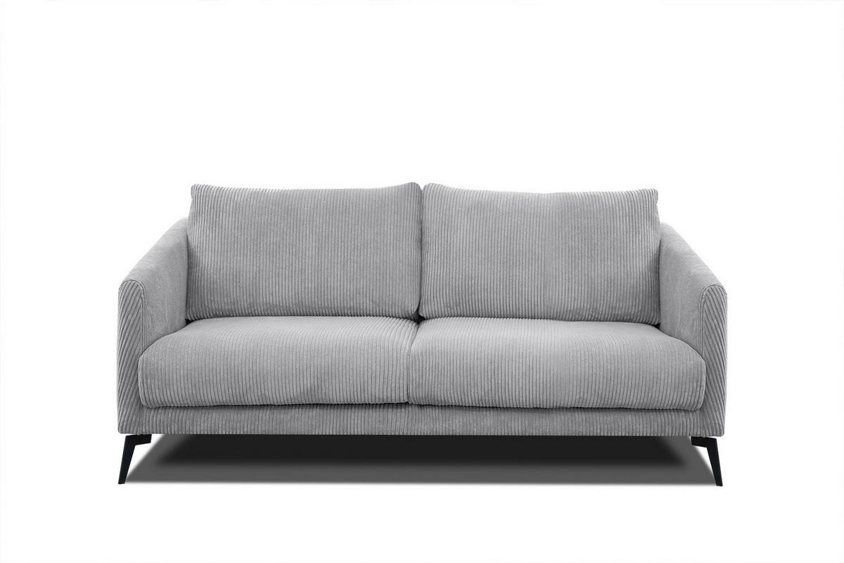 SOFA VILT 2,5-Sitzer, hellgrau - Hellgrau/Schwarz, Holzwerkstoff/Kunststoff (202/89/94cm) - Courtois Laville