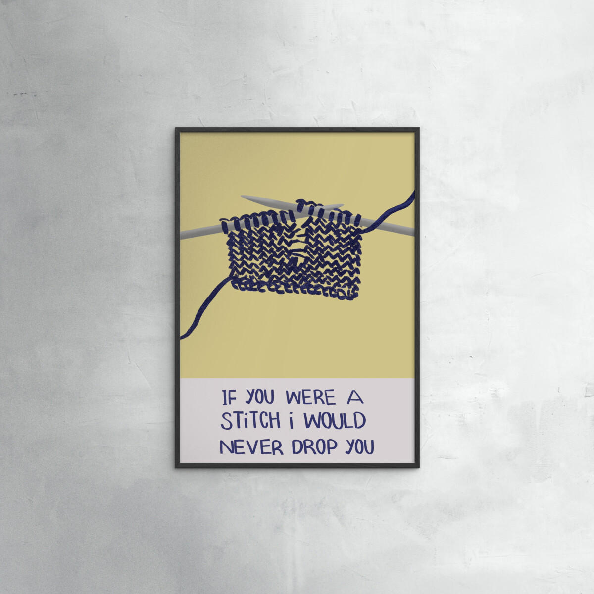 POSTER mit Rahmen Charlotte Trudgett - Dropped Stitches - Gelb/Schwarz, Holz/Papier (30/40cm) - Poster&Frame