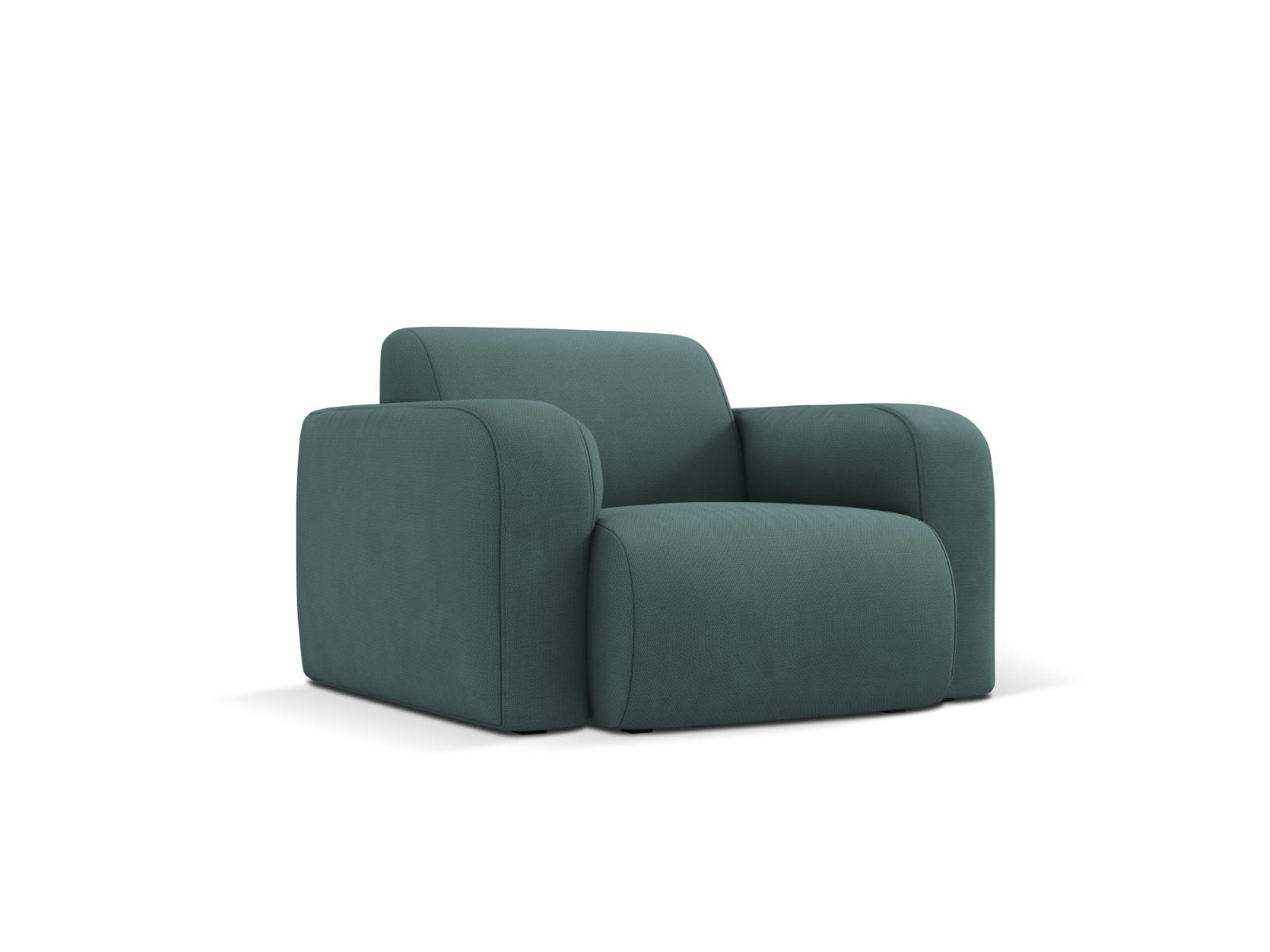 SESSEL Molino aus strukturiertem Stoff meergrün - Smaragdgrün, Textil (95/72/105cm) - Micadoni