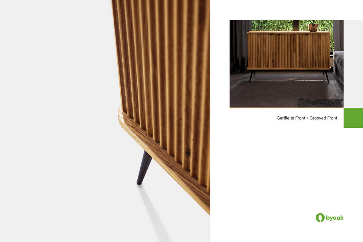 KOMMODE LINA Wildeiche - Wildeiche, Holz (144/87/46cm) - byoak