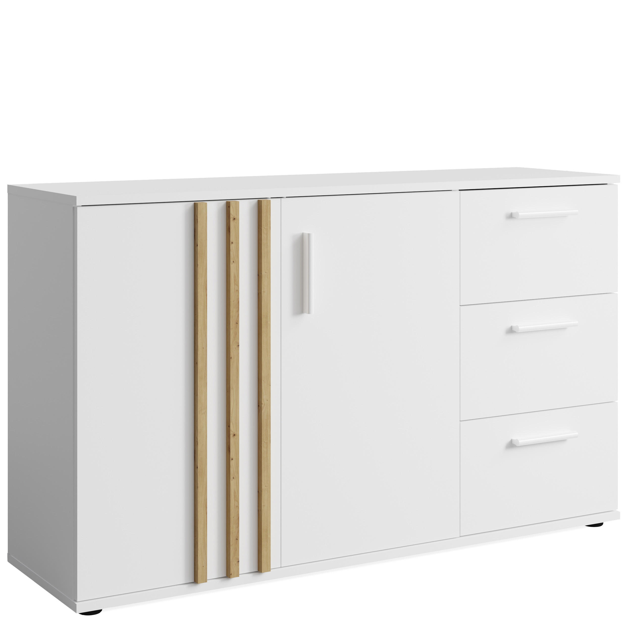 Konsimo® Kommode Weiß 120x73x35 cm