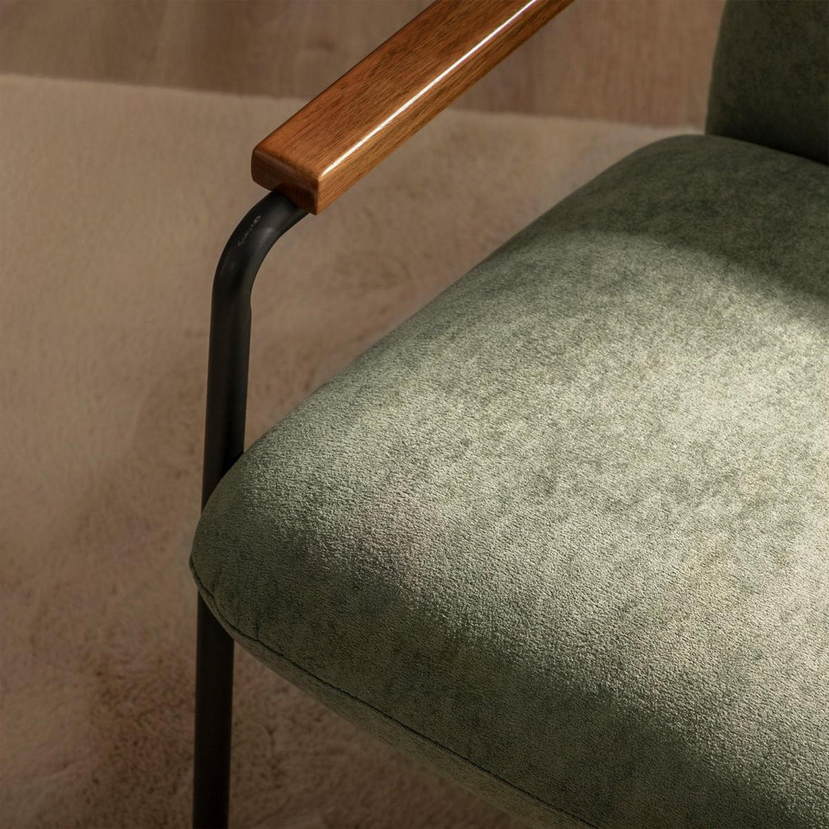 LESESESSEL Kai Grün 69 cm x 82 cm - Grün, Textil (69/82/72cm) - Klast Home