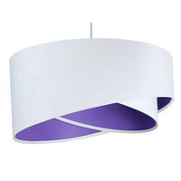 HÄNGELEUCHTE Lila 50/23 cm - Lila/Weiß, Kunststoff (50/1.3/23cm) - ONZENO