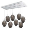 HÄNGELEUCHTE Echos 8-flammig Rauch Ø 25cm - Anthrazit/Weiß, Glas (25/25/28cm) - s.luce