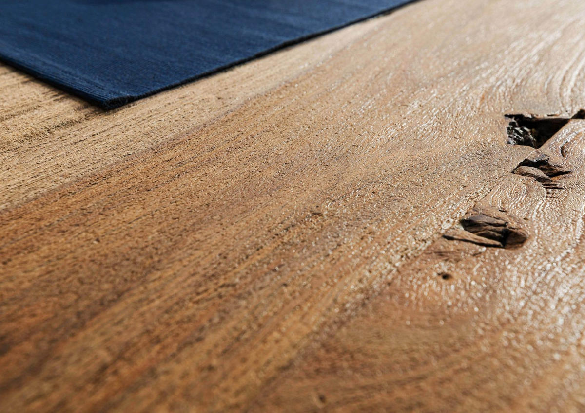 BAUMTISCH Sheesham 160x90x77 natur sandgestrahlt / U-Beine anthrazit glänzend FREEFORM 5 - Anthrazit/Naturfarben, Holz (160/90/77cm) - Massivmoebel24