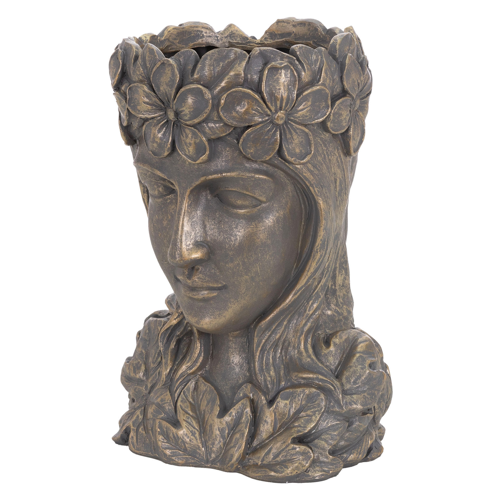 PFLANZTOPF rund Bronze 21/16/32 cm - Bronzefarben, Holzwerkstoff (32cm) - ML-DESIGN