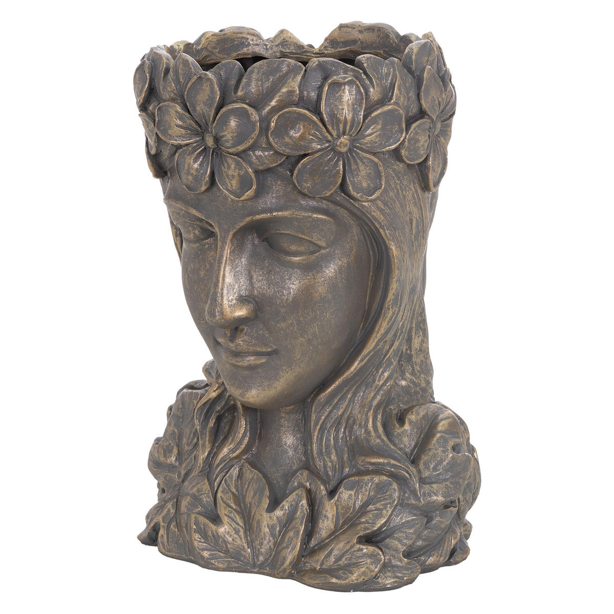 PFLANZTOPF rund Bronze 21/16/32 cm - Bronzefarben, Holzwerkstoff (32cm) - ML-DESIGN