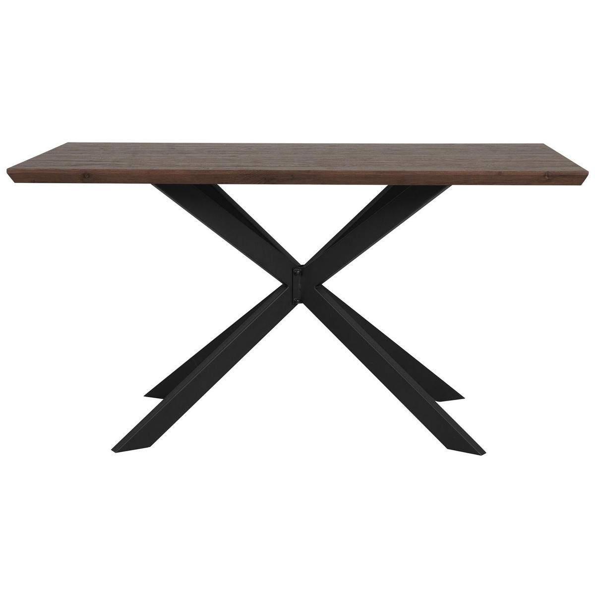 ESSTISCH 140/80/75 cm Dunkelbraun, Schwarz Rechteckig Spectra - Dunkelbraun, Holzwerkstoff (140/80/75cm) - Beliani
