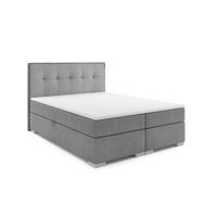 BOXBETT PALERMO 120 x 200 Grau - Grau, Textil/Metall (120/200cm) - VLR BEDS