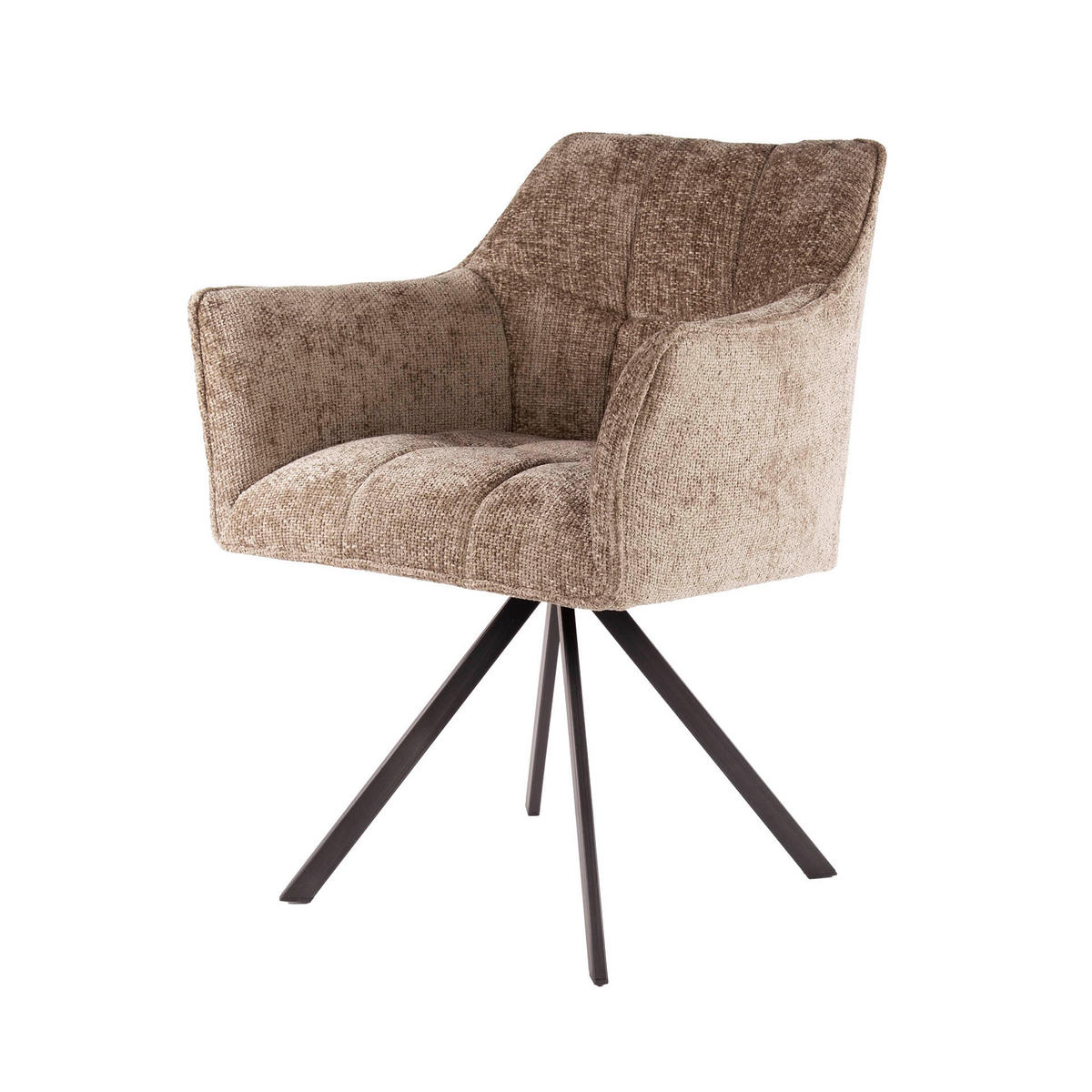 ESSZIMMERSTUHL Raster Beige 61/62/82 cm - Hellbraun, Textil (62/82/61cm) - Hoyz Collection