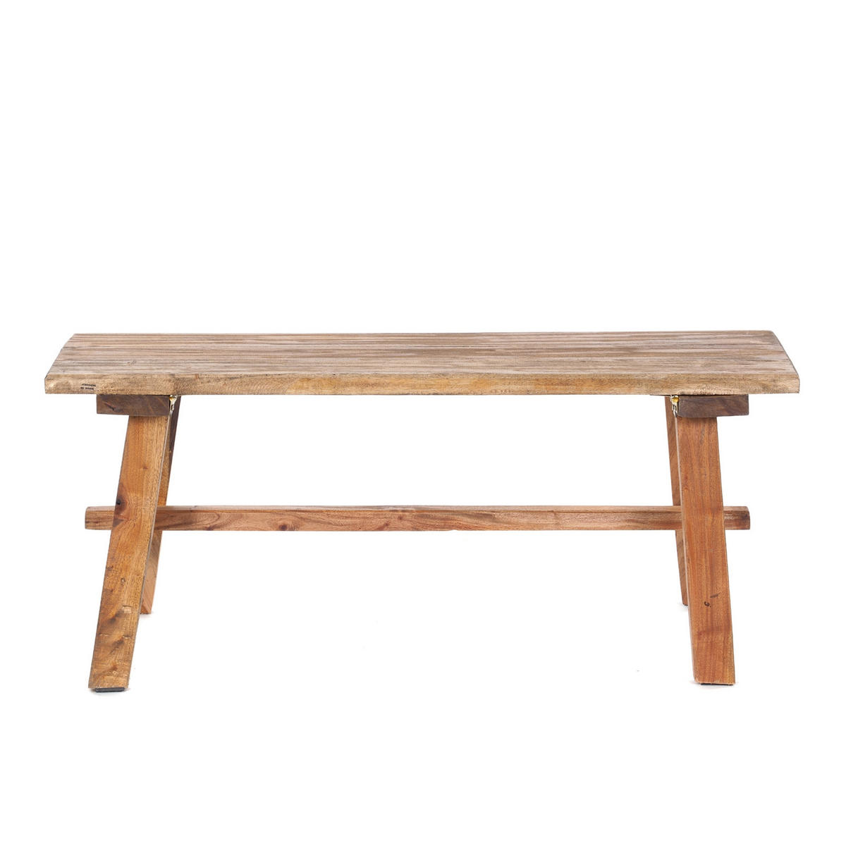 SITZBANK ANZIO Massivholz, zusammenklappbar - Naturfarben, Holz (90/39/26cm) - DESIGN DELIGHTS
