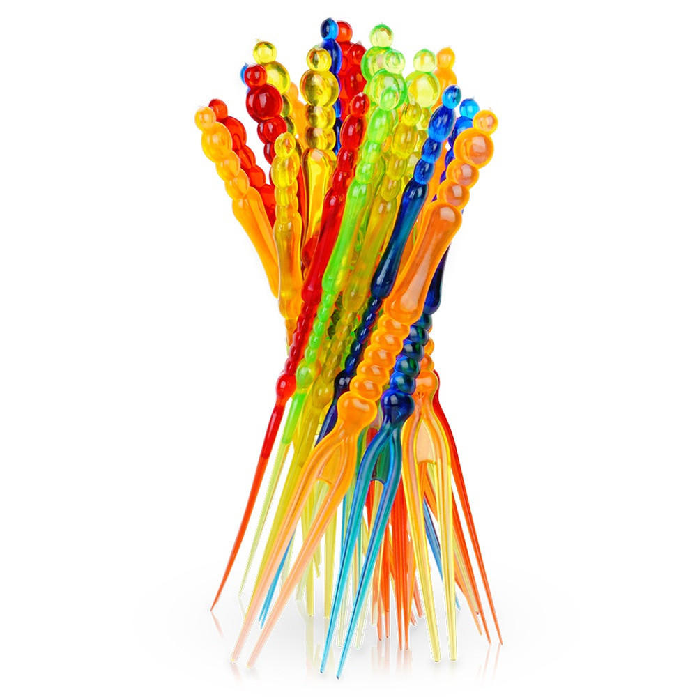 SNACKGABELN 10,5 cm 25 Stück. - Multicolor, Kunststoff (10.5cm) - Orion 