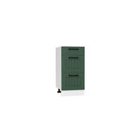 UNTERSCHRANK D40S3 - Arvion - 3 Schubladen für effiziente Organisation - Grün, Holz/Metall (40/82/52.4cm) - ROYAL24_MARKT