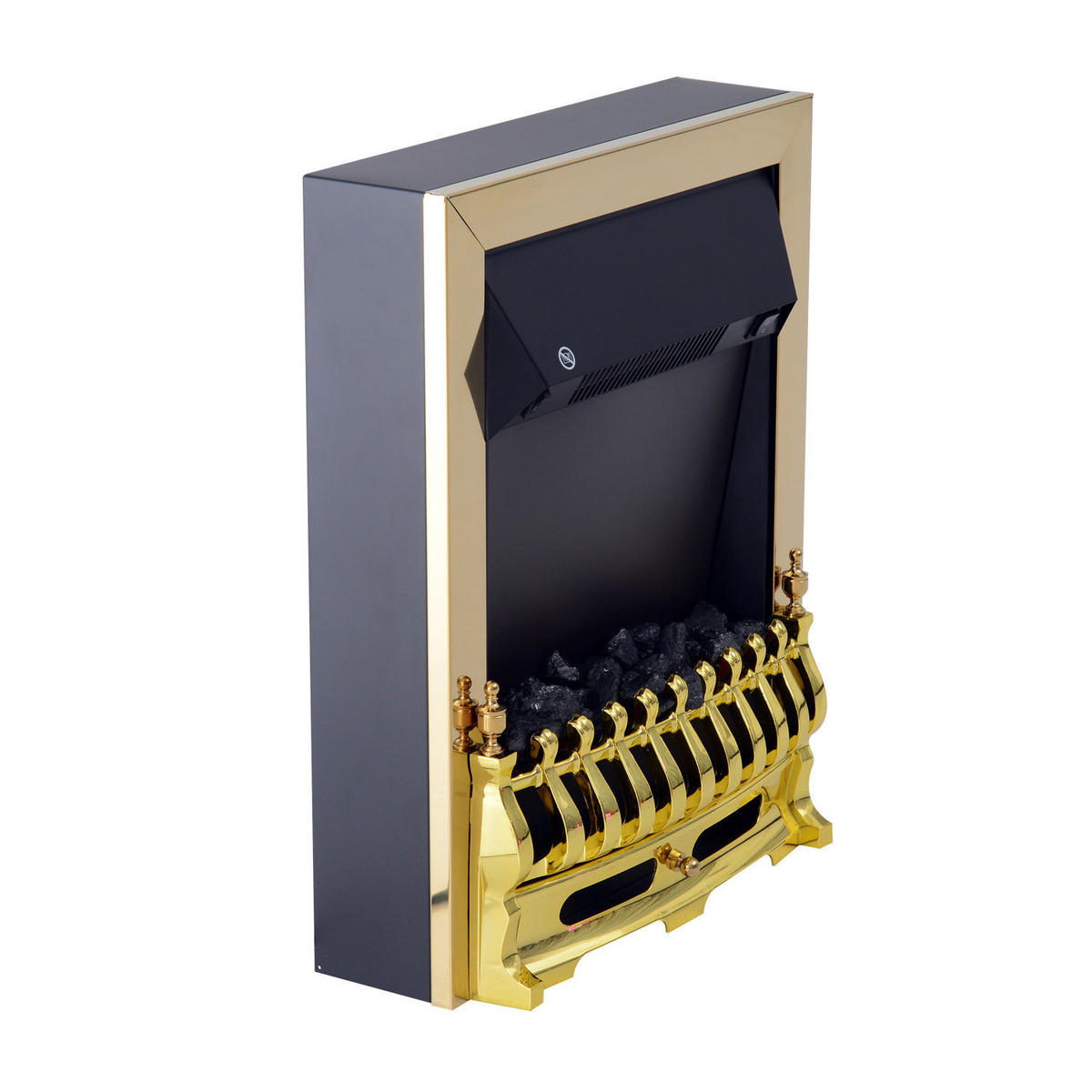 ELEKTROKAMIN Kaminofen 1000/2000W Elektrischer Kamin Standkamin Gold - Goldfarben, Metall (18.5/59.2/48.2cm) - HOMCOM