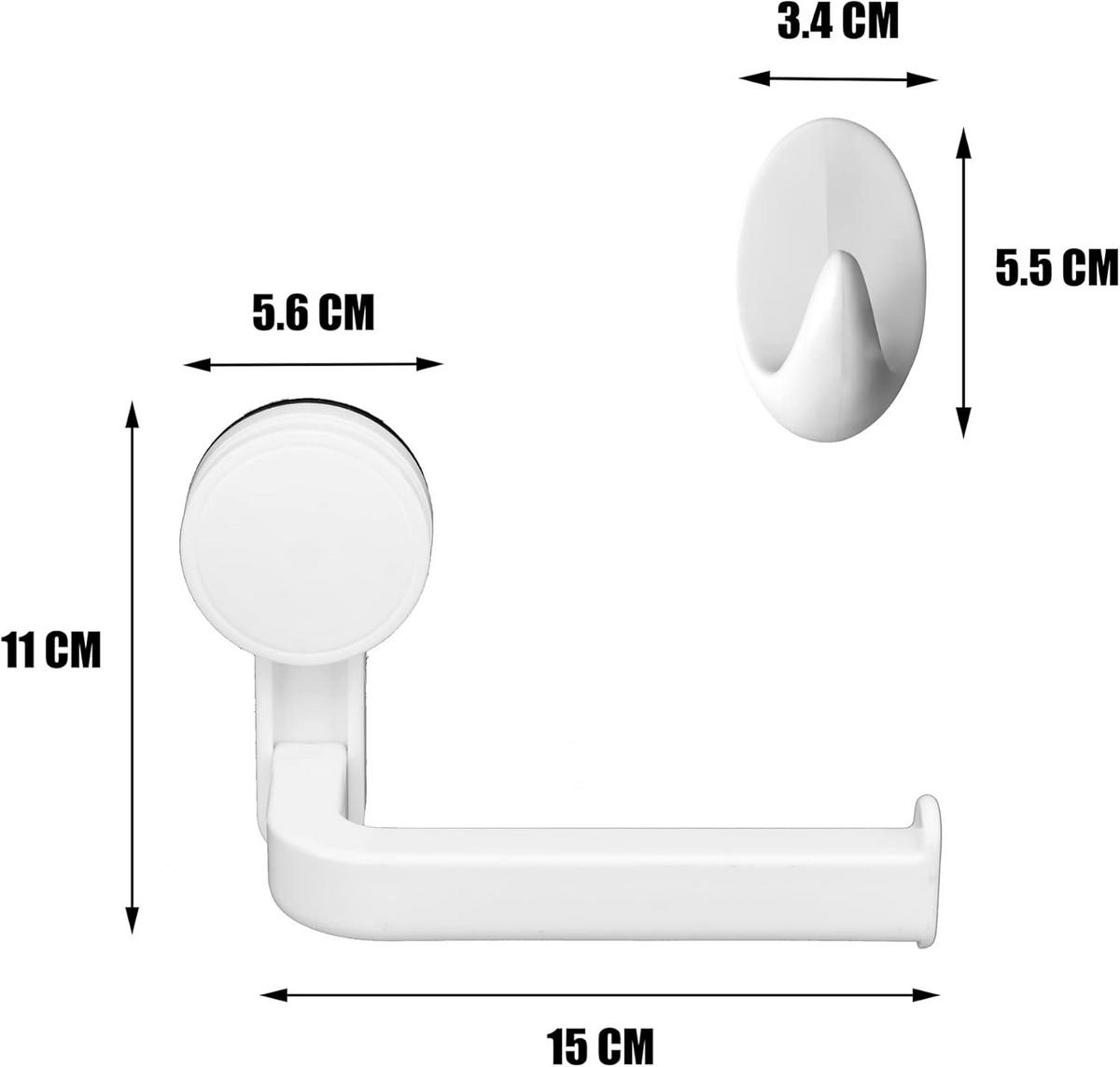 TOILETTENPAPIERHALTER, 4 Haken Toilettenpapierhalter - Weiß, Kunststoff (6.5/3.7/14.6cm) - BELZ