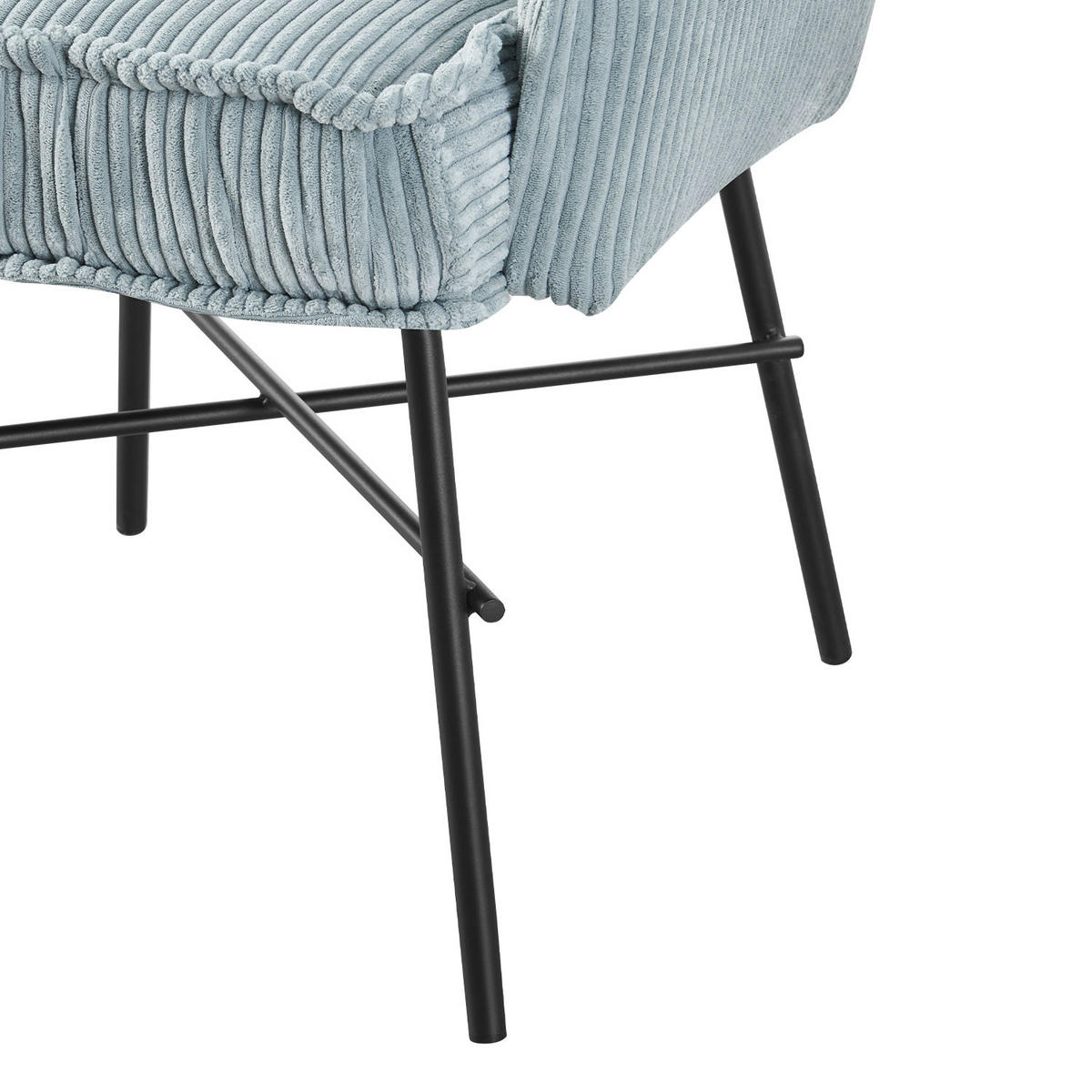 ARMLEHNSTUHL JÜRGEN Hellblau - Hellblau, Metall (63/84/63cm) - B&D Home