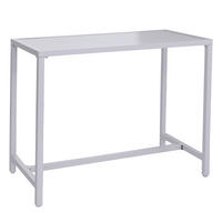 STEHTISCH hranatý - sivá, kov (65/130/105cm) - MCW