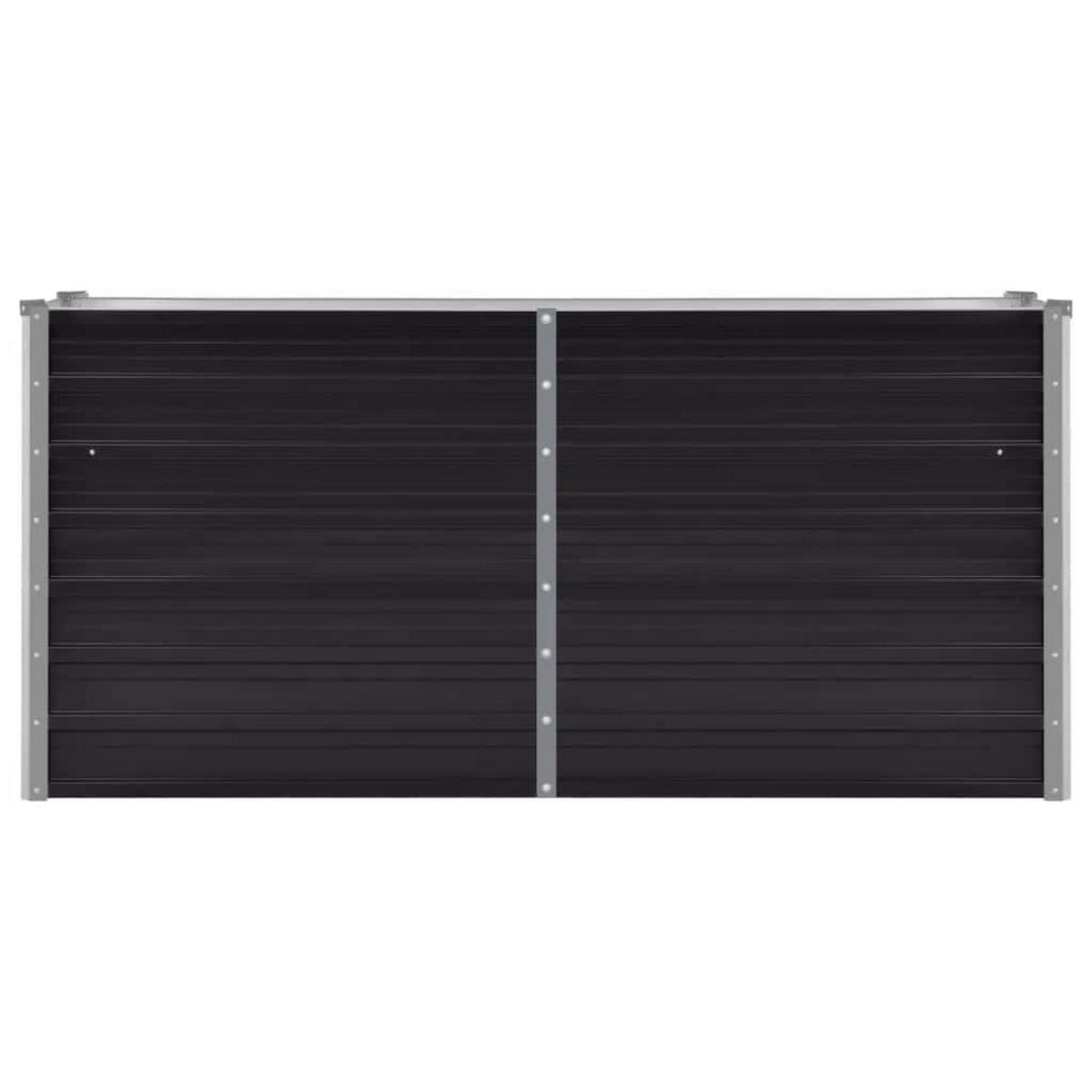 HOCHBEET für Garten OSKAR Anthrazit 160x40x77 cm Metall - Anthrazit, Metall (160/77/40cm) - DELUKE