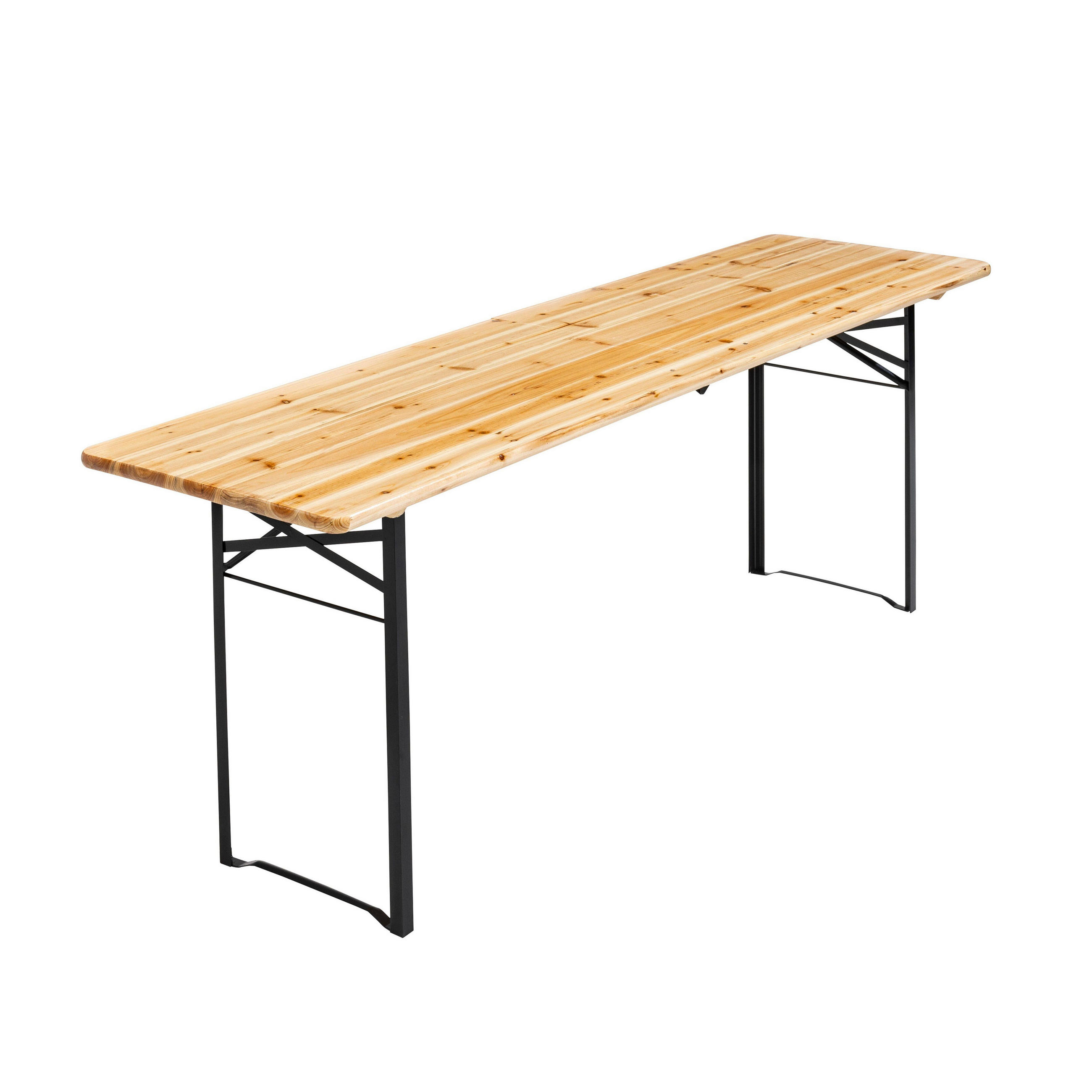 Oviala Gartentisch Braun 58x75x218 cm