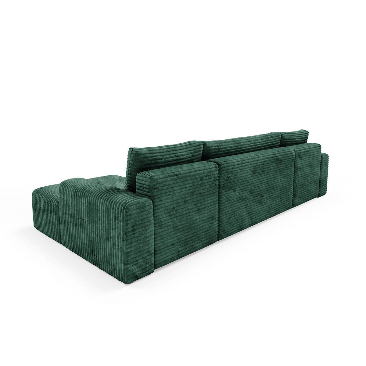 PANORAMASOFA Romeo 5 Sitzplätze Tannengrün - Grün, Holz (345/92/163cm) - Petits-meubles