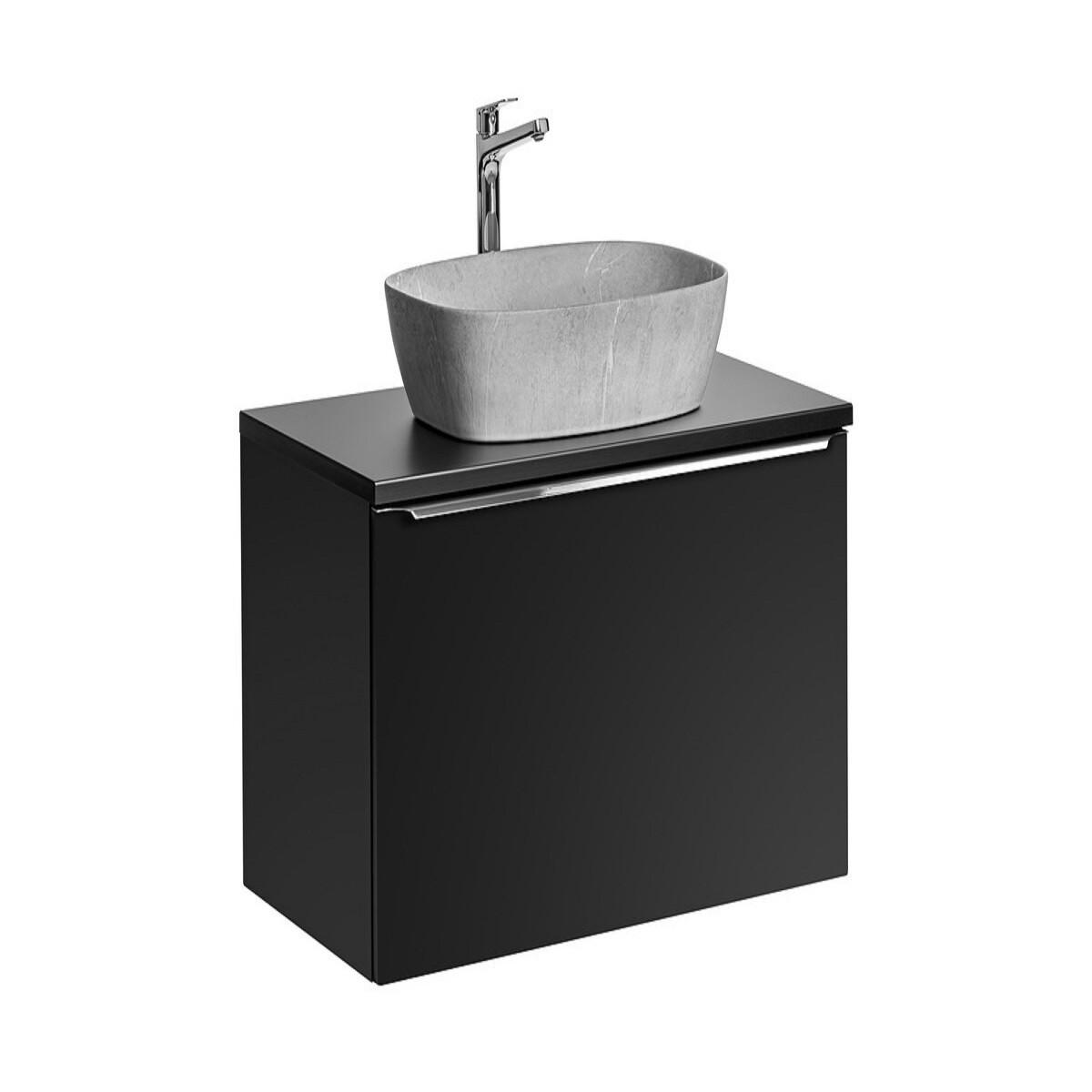 WASCHTISCHKOMBI 80 cm 3Teile - Santa Fe Black S BM194 in Schwarz - Schwarz, Holz (80/46/46cm)