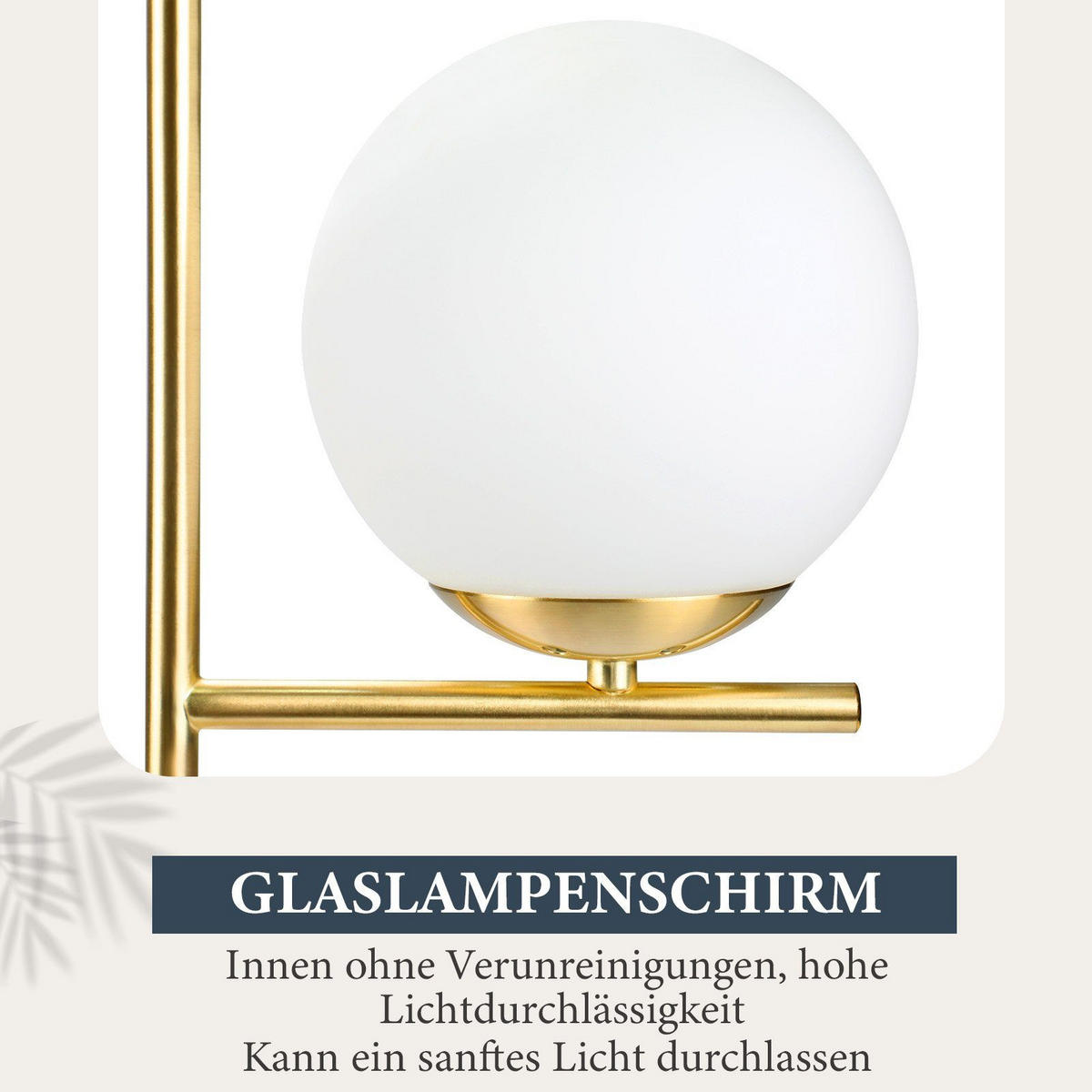 TISCHLEUCHTE Oase 22/22/50 cm - Goldfarben, Metall (22/22/50cm) - Nettlife