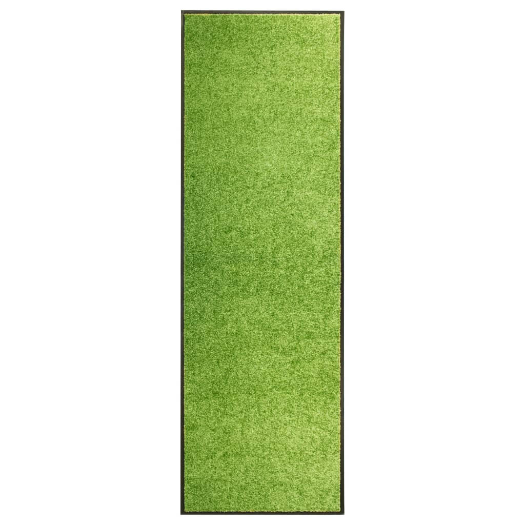 FUSSMATTE Waschbar Grün 60/180 Cm - Grün, Textil (60/180cm) - vidaXL