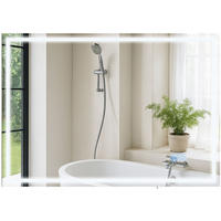BADSPIEGEL Graz 70x100 Bluetooth 100x3,5x70cm Glas Klarglas Badezimmerspiegel - Klar, Glas (100/70/3.5cm) - DELUKE