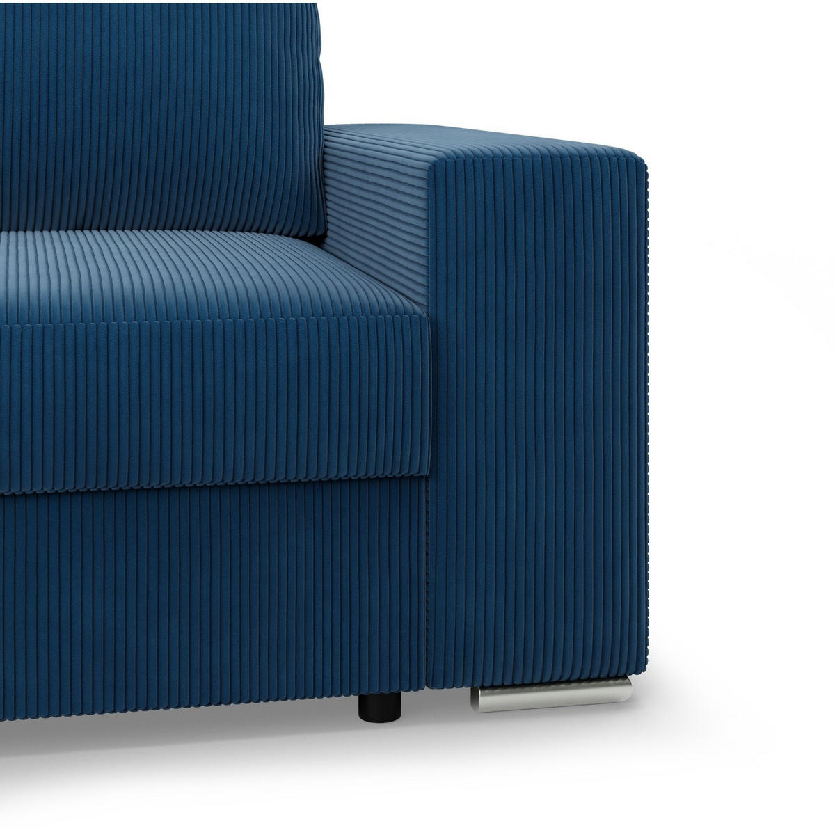 ECKSOFA MIT SCHLAFFUNKTION VELANO Dunkelblau - Dunkelblau, Textil (231/287cm) - Mebligo