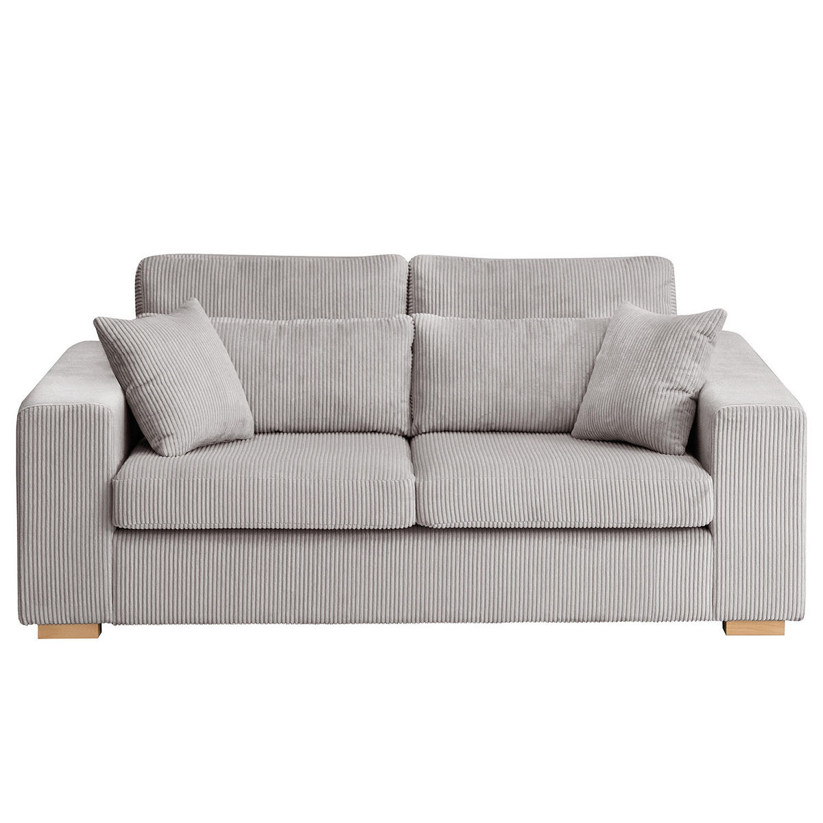 2,5-SITZER SOFA - Buchefarben/Hellblau, Holz/Buchenholz (194/85/104cm) - home24