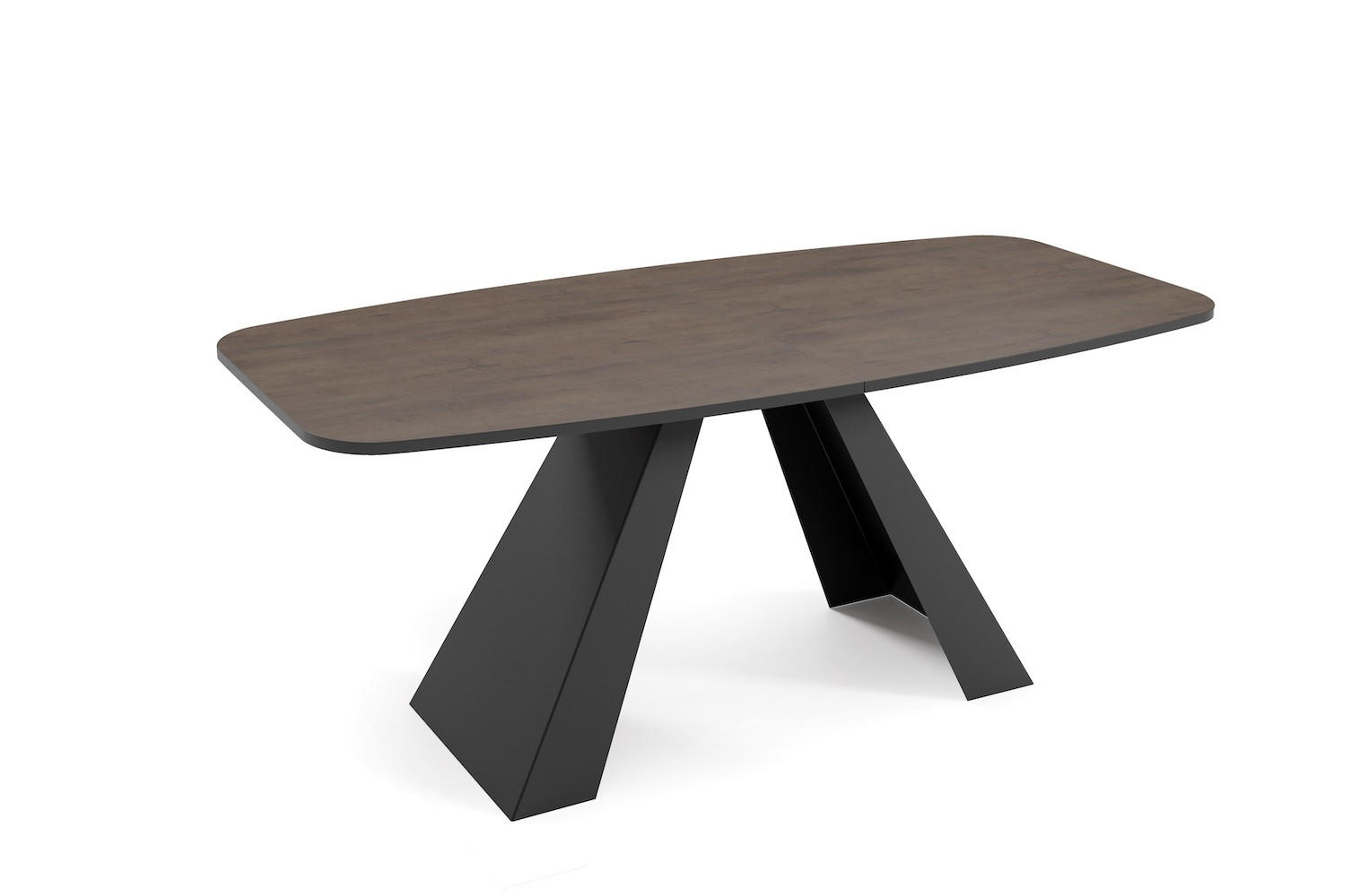 Feldmann-Wohnen Esstisch Eiche, Schwarz 90x76x180 cm